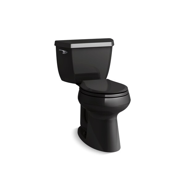 Classic Round-Front 1.28 GPF Chair Height Toilet, 1.28 gpf, Black